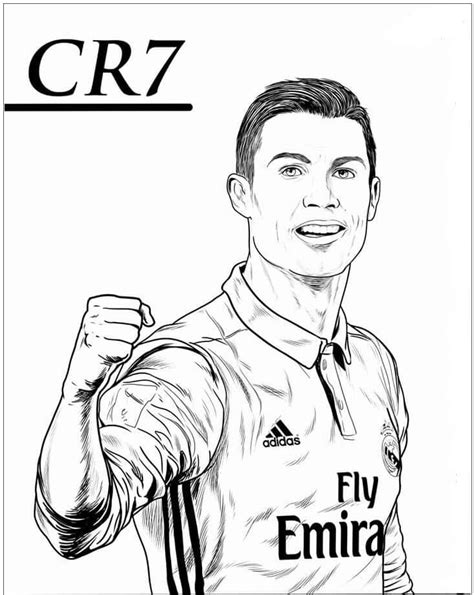 Cristiano Ronaldo Face Portrait Coloring Page Coloring Home