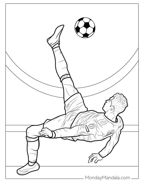 cristiano ronaldo bicycle kick color page