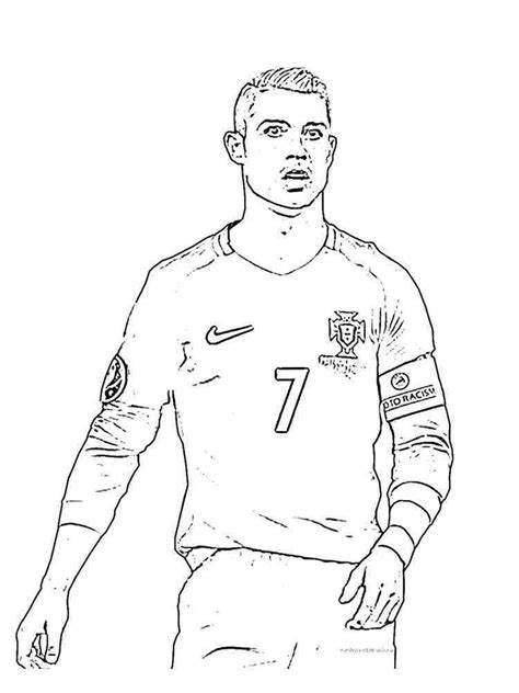 cristiano ronaldo coloring pages easy