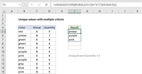 criteria in excel formula