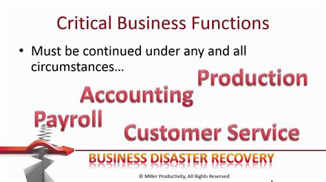 critical business functions examples