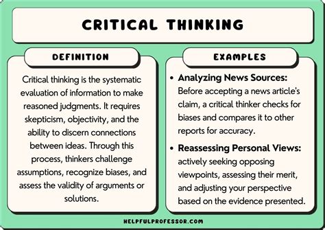 critical thinking definition with example