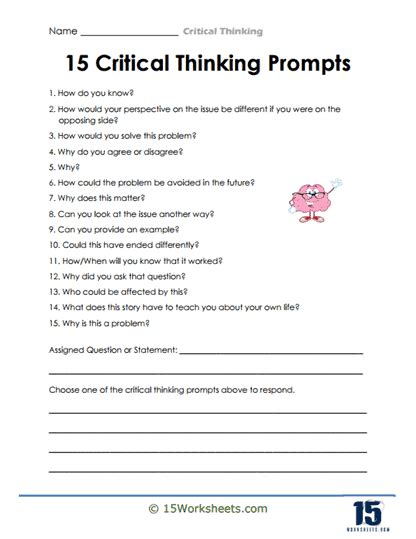 critical thinking exercises for students with answers pdf