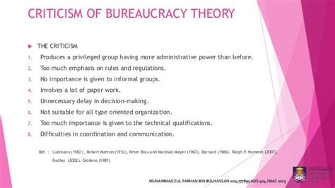 criticism of bureaucratic management theory