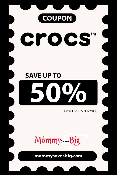 croc store coupon printable
