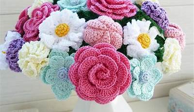 Crochet Valentine Bouquets