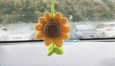 Crochet Valentine Car Hanger