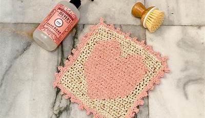Crochet Valentine Washcloth