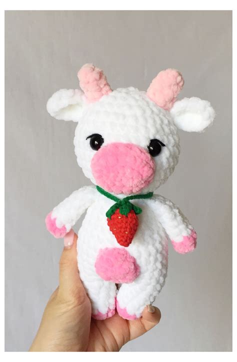 crochet amigurumi strawberry cow pattern