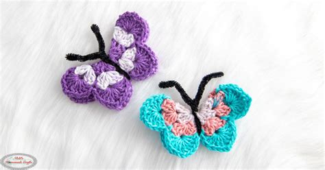 Crochet Butterfly Brooch Pattern