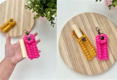 Crochet Chapstick Keychain Holder Pattern