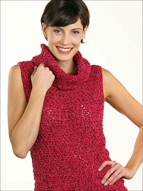 crochet cowl neck sweater