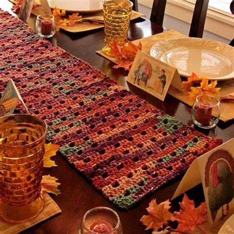 Crochet Fall Table Runner Patterns