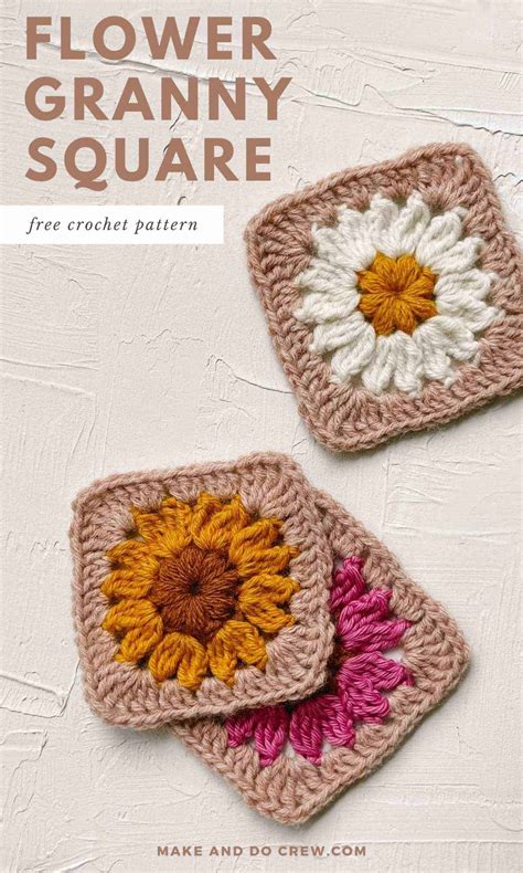 Crochet Flower Granny Square Tutorial