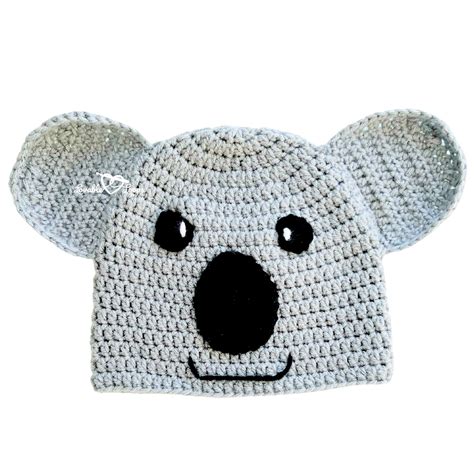 Crochet Koala Bear Hat Pattern Free