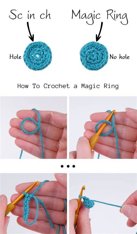 Crocheting a magic ring
