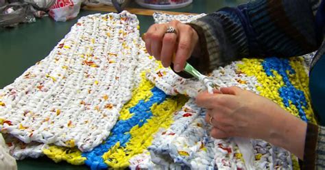crochet mats from plastic milk bags