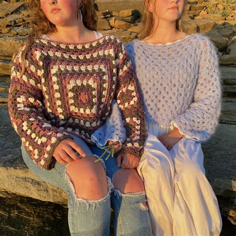 Crochet Pattern Granny Square Sweater