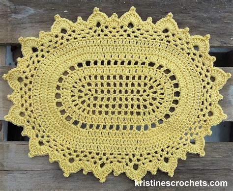Crochet Placemat Patterns Oval