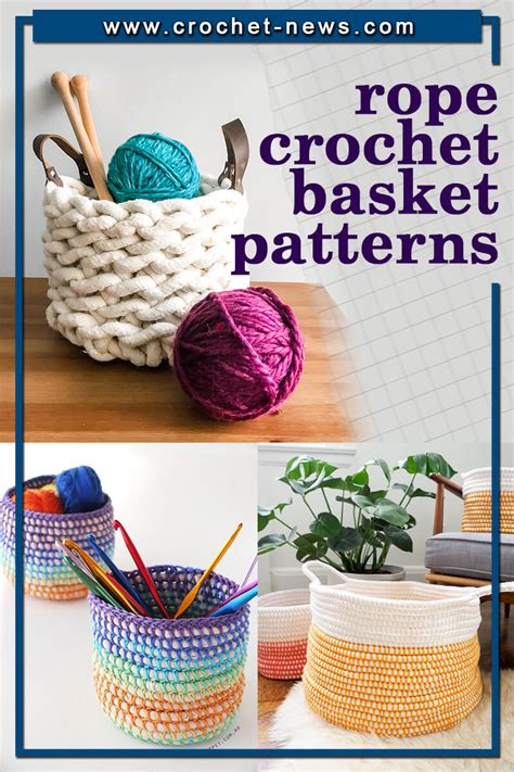 Crochet Rope Basket Patterns
