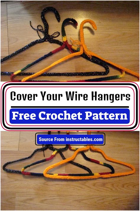 Crochet Wire Hanger Covers Free Pattern