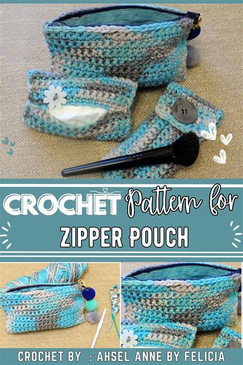 Crochet Zipper Pouch Tutorial