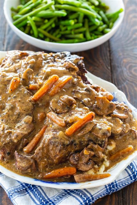 Crock Pot Roast With Cream Of Mushroom Gravy
