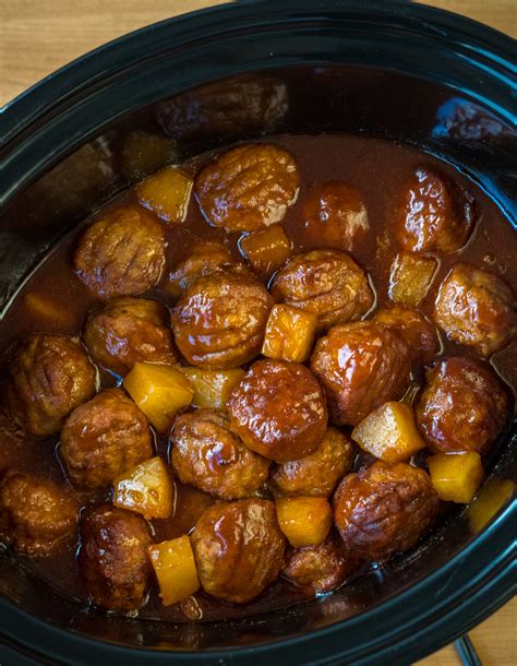 Crockpot Meatballs With Pineapple