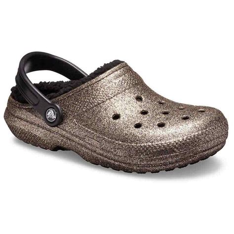 crocs classic glitter lined women's clogs