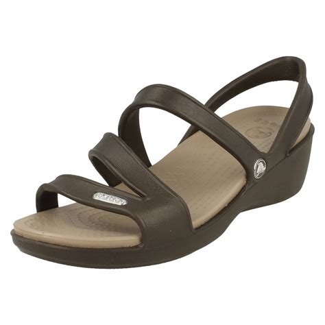 crocs strappy wedge sandals