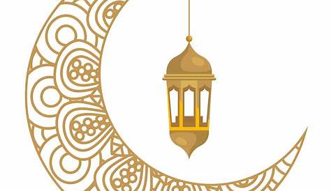conception de ramadan kareem avec croissant de lune luxueux doré