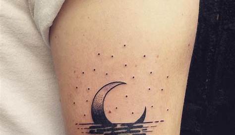 Crescent moon tattoo made out of a design?! I love this so much
