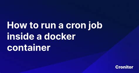 Cron Job In Docker Container