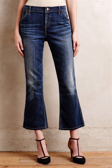 cropped flare denim