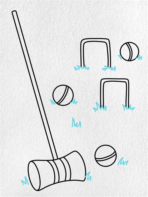 Croquet Mallet Drawing