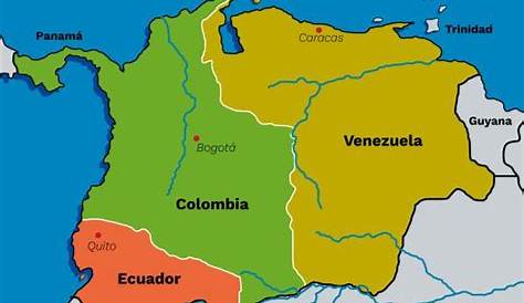 Croquis de mapa politico de colombia