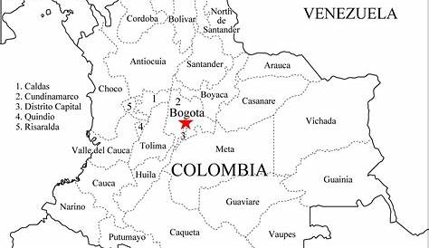LAMINAS PARA COLOREAR - COLORING PAGES: Mapa de Colombia para imprimir