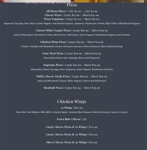 Crosbys Corfu Ny Menu