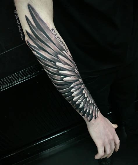 Innovative Cross And Angel Wings Tattoo Designs Forearm Ideas