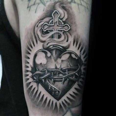 Controversial Cross And Sacred Heart Tattoo Design References