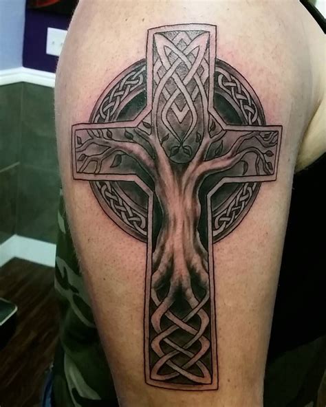 Powerful Cross And Tree Tattoo Designs 2023