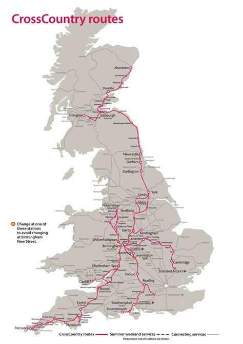 cross country network map