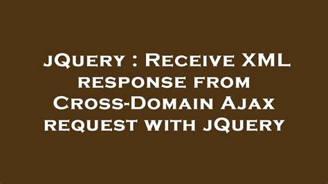 cross domain ajax request jquery example