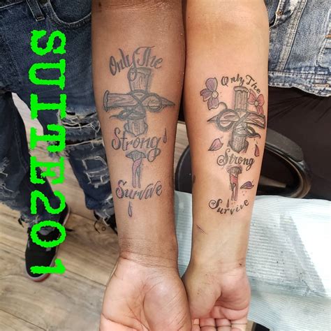 Informative Cross Mom And Son Tattoo Design Ideas