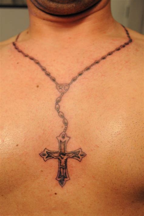 Incredible Cross Necklace Tattoos Designs 2023