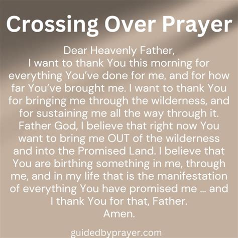 cross over prayer points