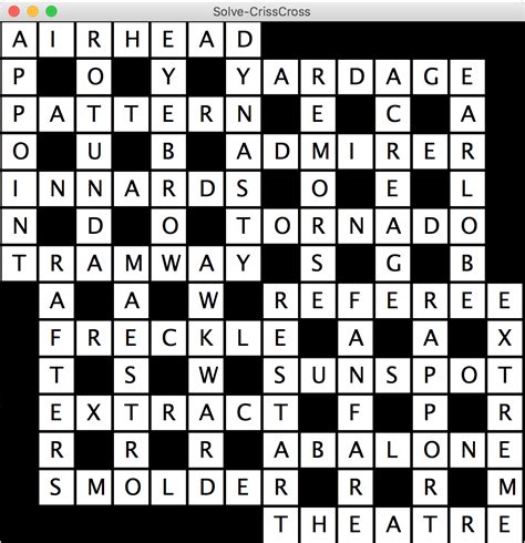 cross puzzle solver