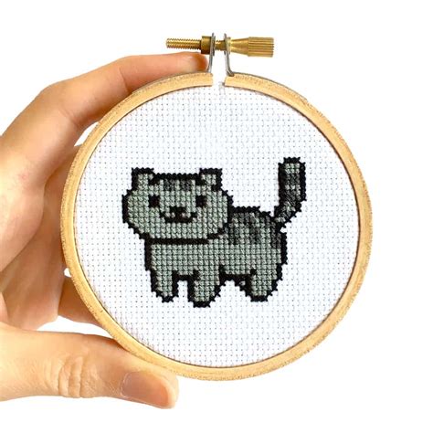 cross stitch cat