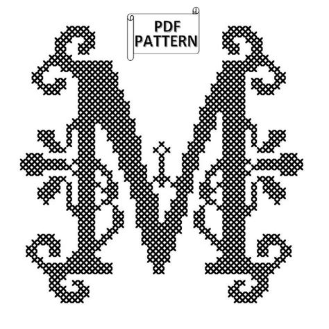 Cross Stitch Letter M Pattern