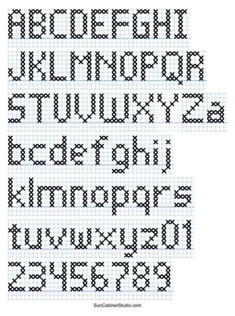 Cross Stitch Letter Patterns Generator